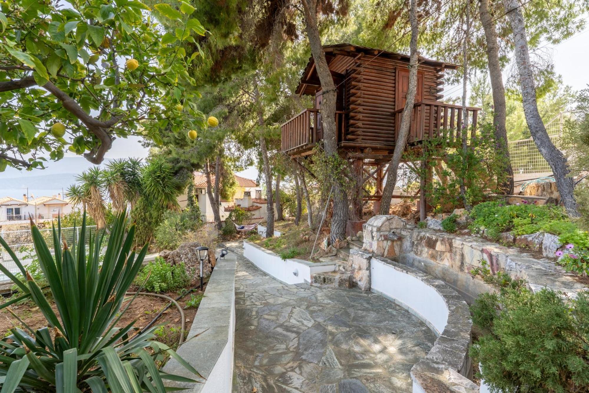 Vila The House Of Gratitude - Poolside Retreat Loutra Oraias Elenis Exteriér fotografie